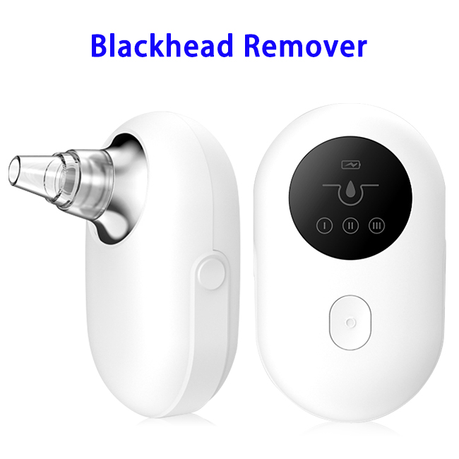 High Quality Mini Electric Blackhead Vacuum Remover with 5 Removable Probes(White)