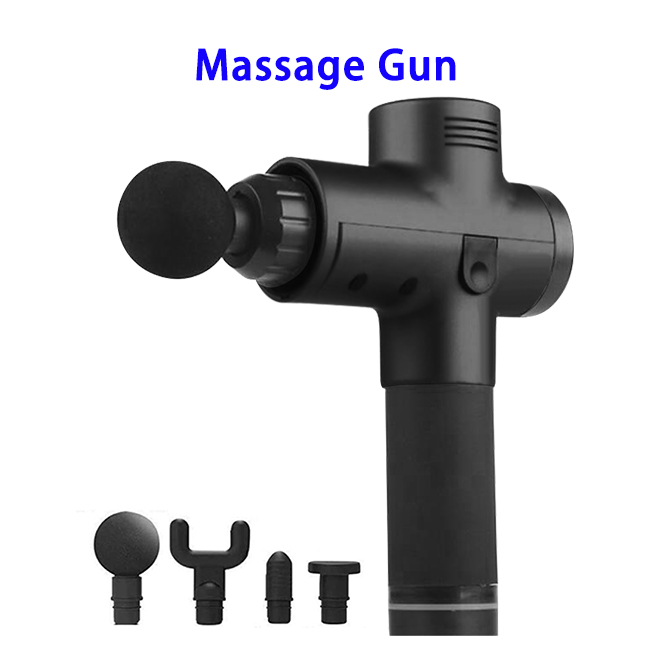 20 Speeds Sport Machine Handheld Vibration Deep Tissue Muscle Massage Gun (Black)