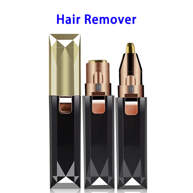 Portable Battery Powered 2 in 1 Electric Eyebrow Trimmer Hair Remover 