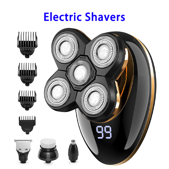  CE ROHS MSDS 5 Shaver Heads LED Electric Shaver Razor Trimmer Sets for Men