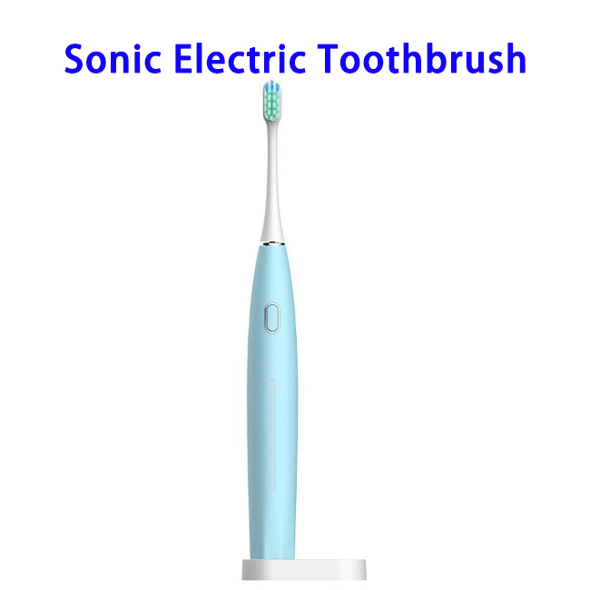 2020 New Product 5 Modes IP67 Waterproof Automatic Toothbrush with Staclean Dupont Grade Bristles(Blue)