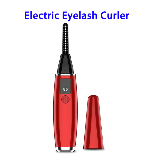 New Arrival Portable Mini Electric Heated Eyelash Curler(Red)