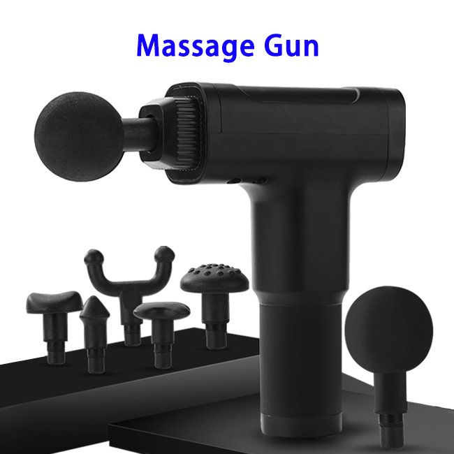 New Arrival Deep Tissue 6 Speeds Body Massager Electric Muscle Massage Gun(Black)