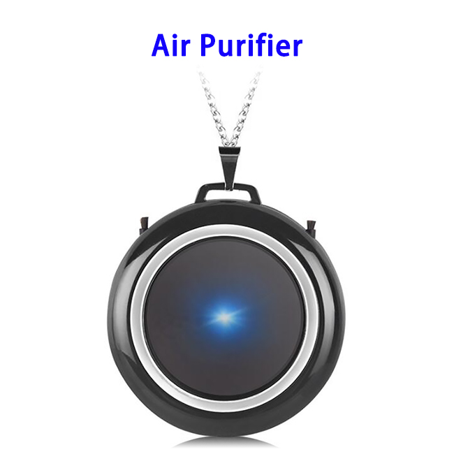 New Arrival Ion Portable Personal Wearable Necklace Air Purifier(Black)