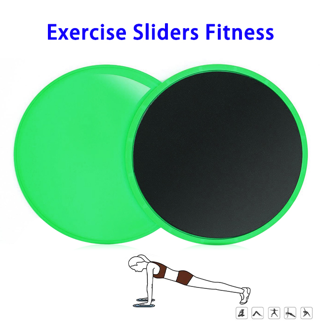 Portable Home Gym Workout Exercise Gliding Discs Fitness Core Sliders(Green)