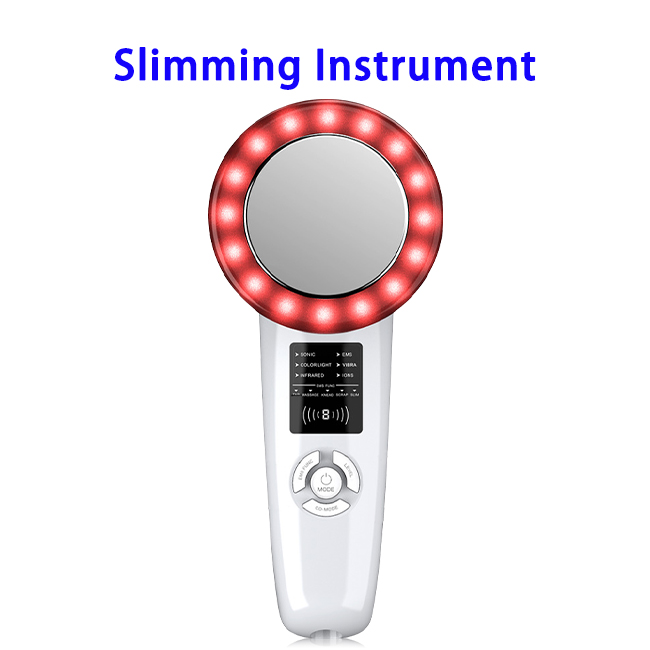 Hot Selling Hand held 6 in 1 EMS Infrared Therapy Ultrasonic Cellulite Remover Vibration Loss weight Slimming Machine