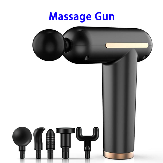 Brand New USB Rechargeable 3 Speed Modes Massage Gun Deep Tissue Percussion Body Massager (Black)