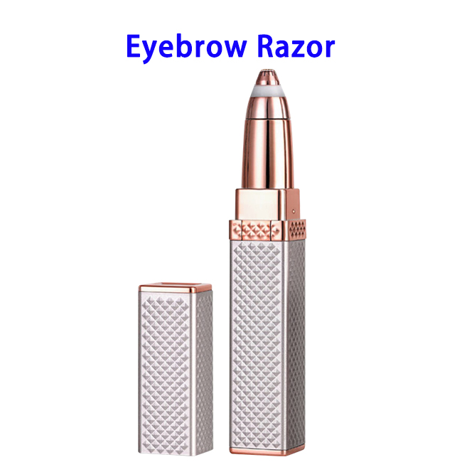 New Arrival USB Charging Hair Remover Lady Portable Electric Eyebrow Trimmer( Rose Gold)
