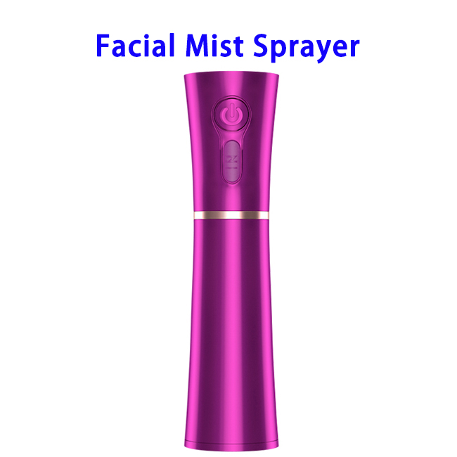 Nano Mist Sprayer Mini Facial Steamer Air Humidifier Facial Mist Sprayer Anion Moisture Diffuser(Purple)