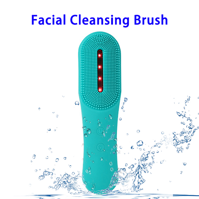 New Face Cleaning Device Silicone Facial Cleansing Brush(Green)