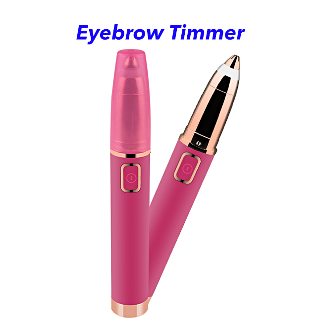 Eyebrow Trimmer Electric Eyebrow Hair Remover Painless-Precision Eyebrow Razor Tool(pink)