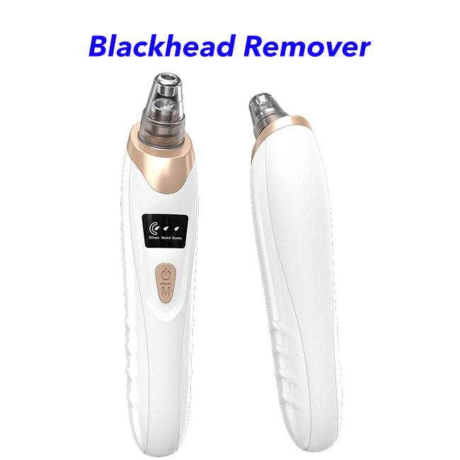 USB Rechargeable Pore Vacuum Facial Pore Cleanser Blackhead Remover with LED Display