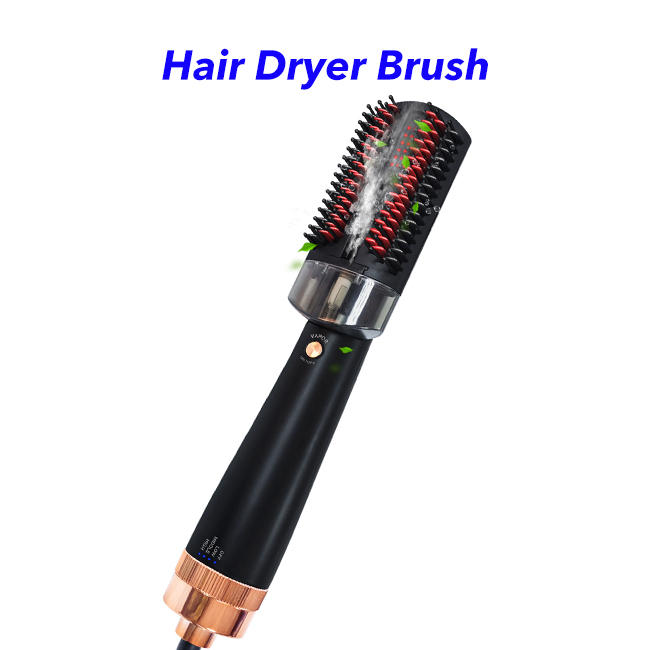 New Trending 800W Infrared Light Hot Air Comb Hair Dryer Brush with Sprayer 
