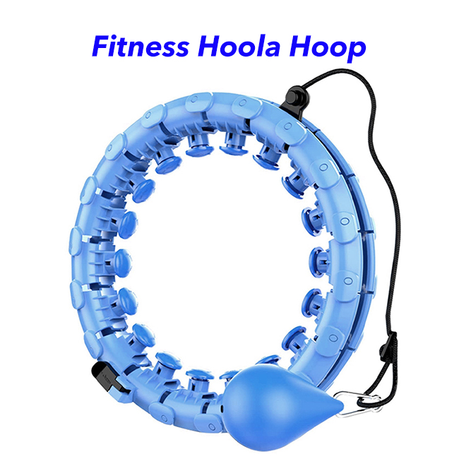 2 in 1 Fitness Weight Loss Hoola Hoop Relif 24 Knots Abdomen Smart Hoola Hoop(Blue)