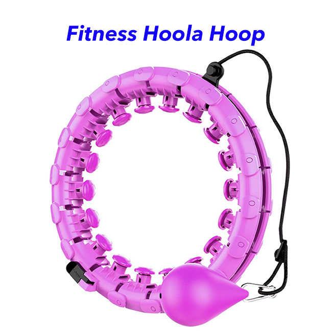 2 in 1 Fitness Weight Loss Hoola Hoop Relif 24 Knots Abdomen Smart Hoola Hoop(Purple)