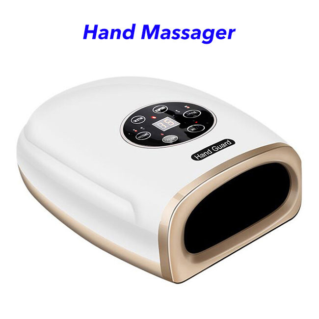 New Cordless Hand Massager Rechargeable with 3 Levels and Intensity Compression(Pearl white)