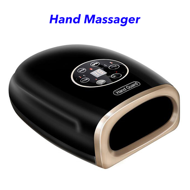 New Cordless Hand Massager Rechargeable with 3 Levels and Intensity Compression(Bead light black)