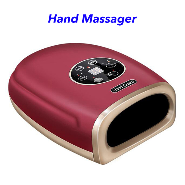 New Cordless Hand Massager Rechargeable with 3 Levels and Intensity Compression(Rose)
