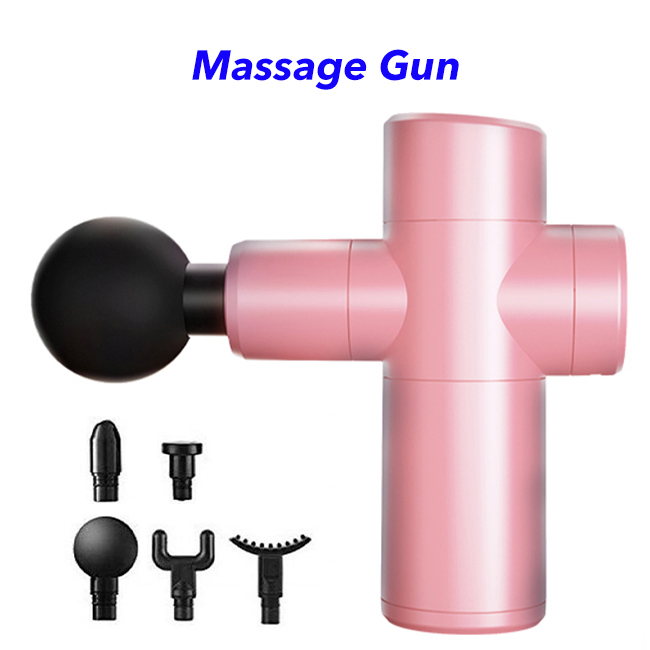 30 Speeds Upgraded Mini LCD Touch Screen Deep Tissue Pocket Handheld Fascia Massage Gun(Pink)