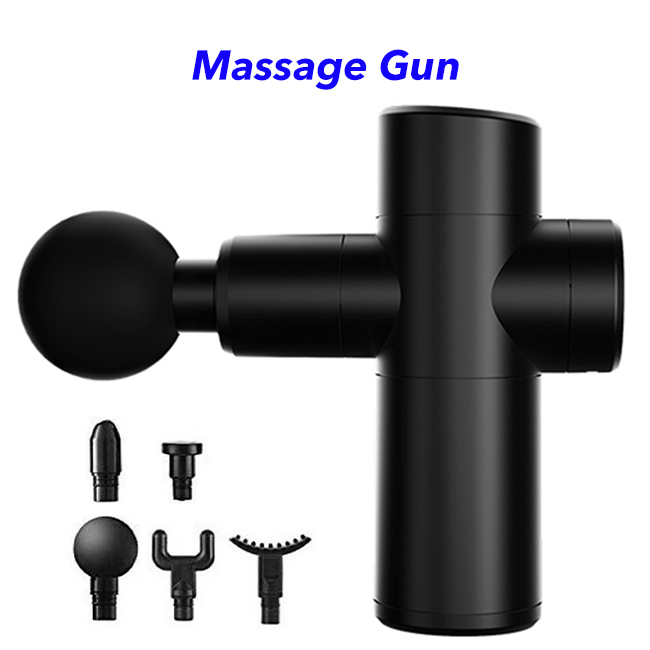 30 Speeds Upgraded Mini LCD Touch Screen Deep Tissue Pocket Handheld Fascia Massage Gun(Black)