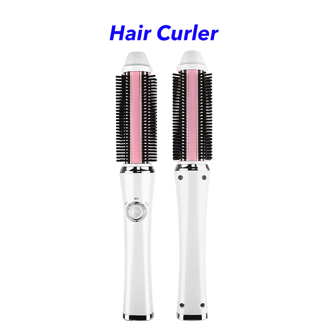 2021 Portable Professional Cordless Hair Curling Iron Brush Hot Hair Curler Wand Comb