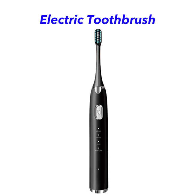 2021 Waterproof Wireless Rechargeable Teeth Whitening Sonic Electric Toothbrush (black)