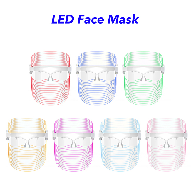 Home Use Therapy Beauty 7 Colors Led Facial Skin Care Light Mask