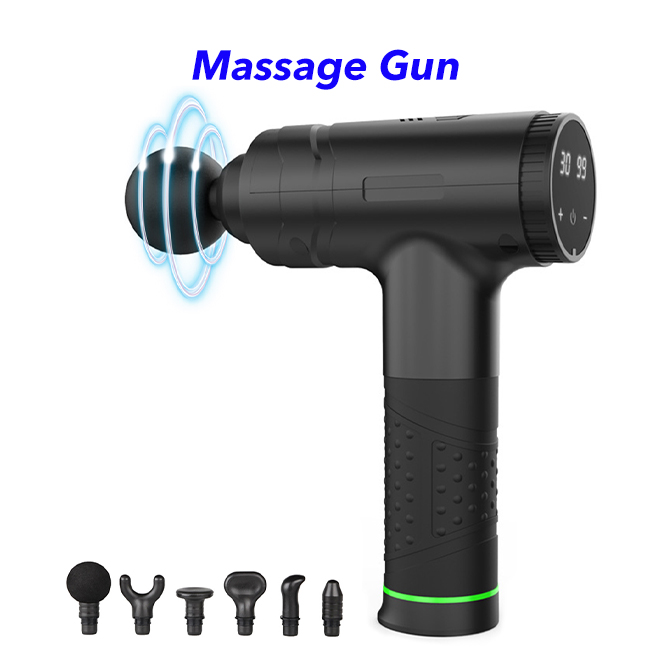 30 Speed Cordless Handheld Deep Tissue Percussion Muscle Massage Gun(Black)