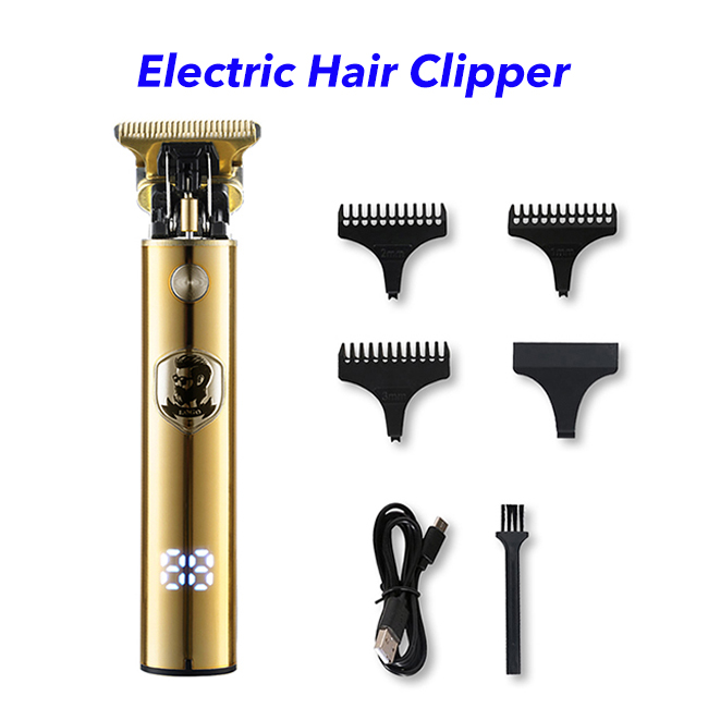 Waterproof Beard Nose Cordless Electric Hair Cutting Trimmers and Clippers for Men(Gold)