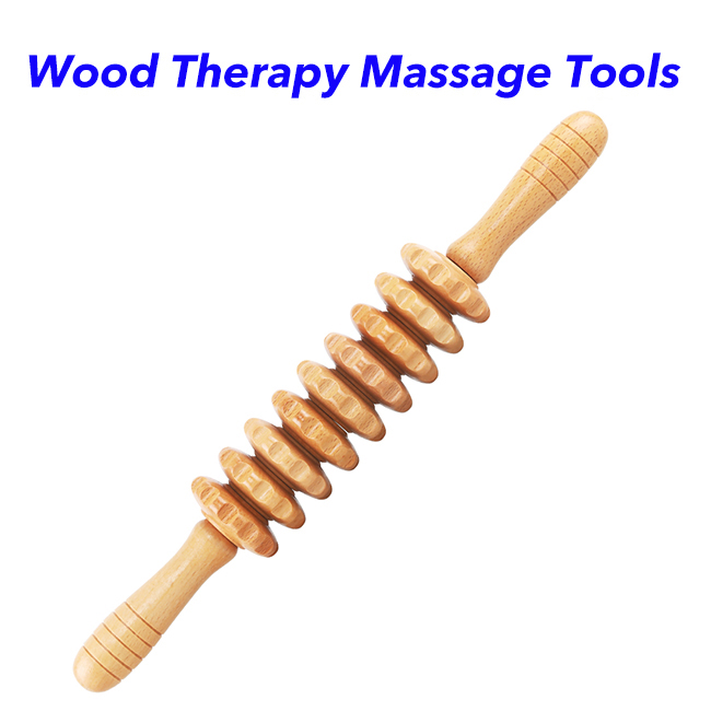 Handheld Cellulite Blasters Roller Massage Stick Wooden Vacuum Massage Roller