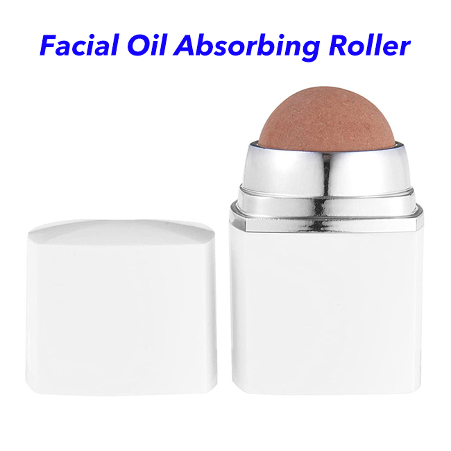 Naturally Green Facial Skincare Tool Oil Control Oil Absorbing Volcanic Face Roller(White)