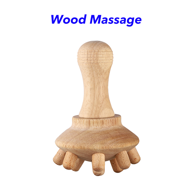 Scalp Mushroom Massager Handheld Massager Body Brush Natural Wood Therapy Massage Tool 