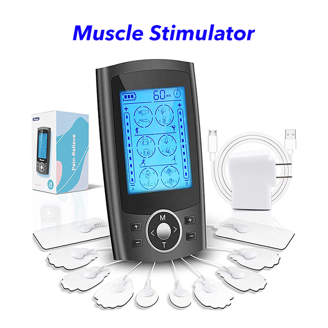 Dual Channel TENS Unit 24 Modes Muscle Stimulator for Pain Relief Therapy Ems Muscle Stimulation