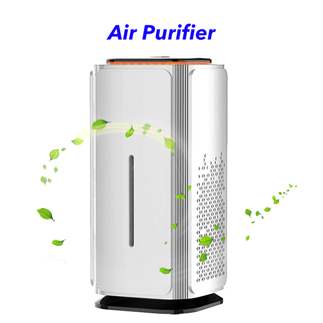 HEPA Filter Element Double High Efficiency Purification of Negative Ions Air Purifier(White)