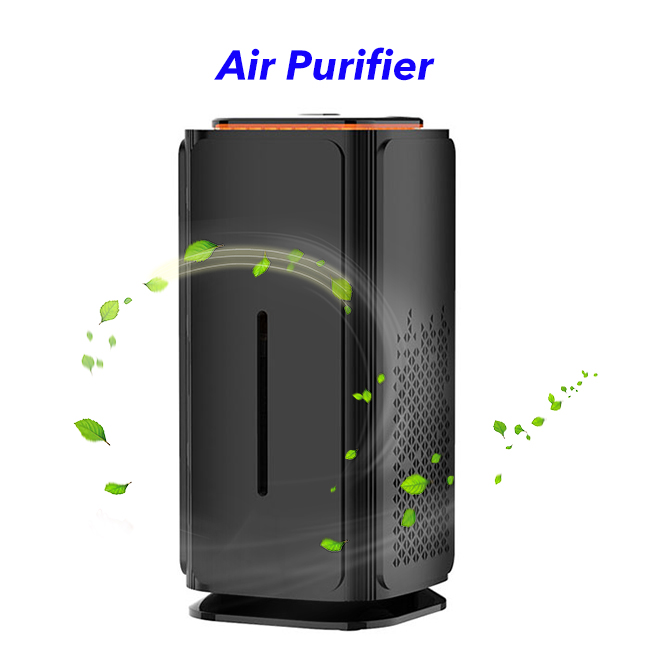 HEPA Filter Element Double High Efficiency Purification of Negative Ions Air Purifier(Black)