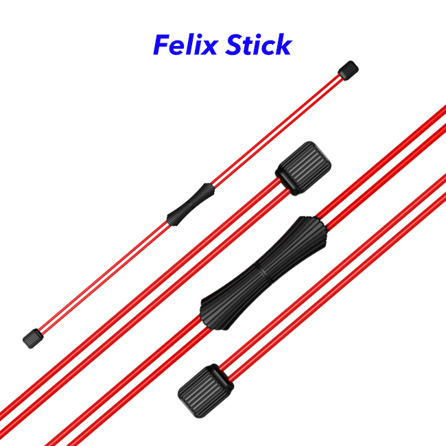 Body Exercise Aerobic Fiberglass Vibrating Flex Bar Elastic Fitness Felix Stick(Red-black)