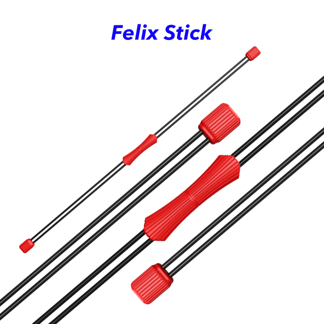 Body Exercise Aerobic Fiberglass Vibrating Flex Bar Elastic Fitness Felix Stick(Red-silver)