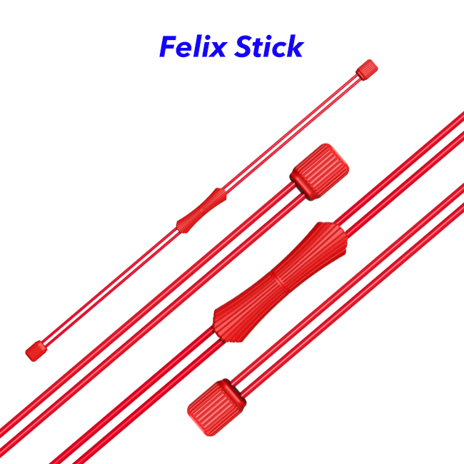 Body Exercise Aerobic Fiberglass Vibrating Flex Bar Elastic Fitness Felix Stick(Red)
