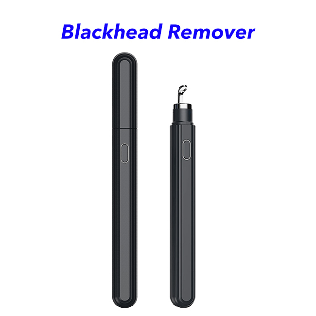 Pimple Popper Tool Comedones Blackhead Extractor Tool Pore Cleaner with Ultra HD Camera and Lights Visible Blackhead Remover(black)