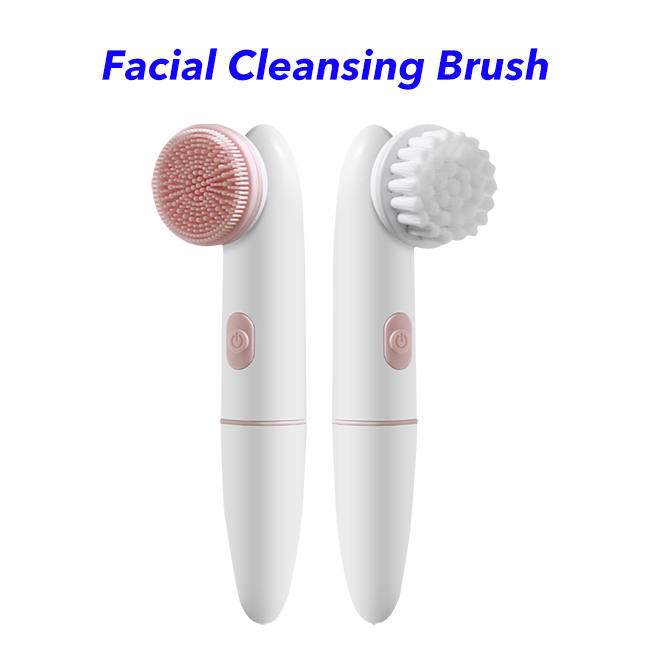 Electric Sonic Silicone Facial Cleansing Brush Promotional Oem Facial Clean Brush(Pink)
