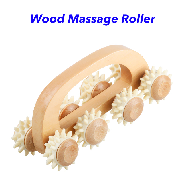 Wooden Massage Handheld Deep Tissue Body Massager Wood Therapy Tools Roller 