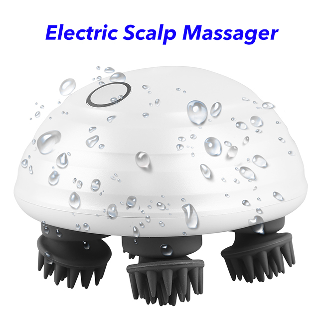 Wireless Electric Waterproof Silicone Head Scalp Massager Head Massager