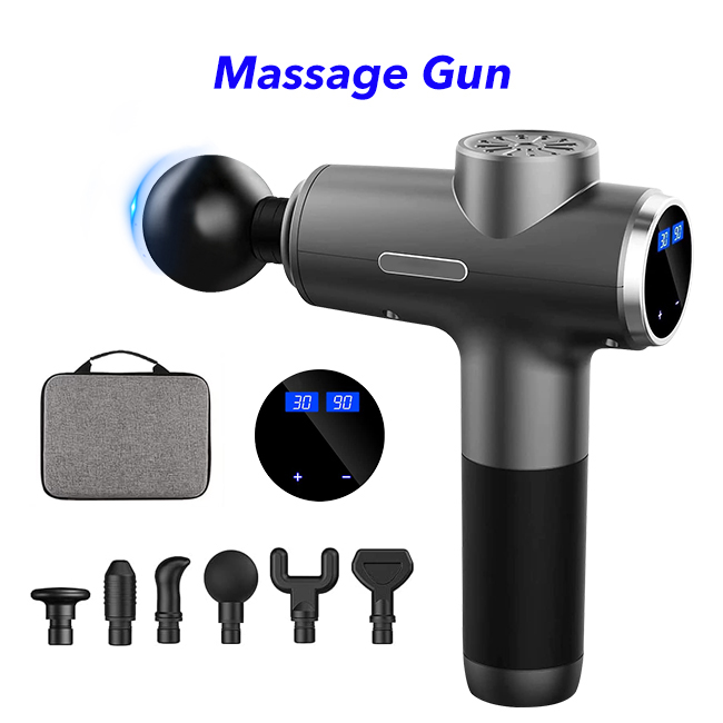 30 Speed Gun Massager Powerful Deep Tissue Muscle Massage Gun with LCD Screen(筋膜枪)