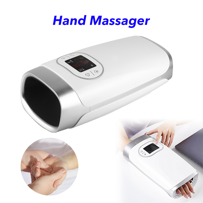Cordless Electric Hand Massage Machine with 6 Levels Point Therapy Massager with Compression and Heat