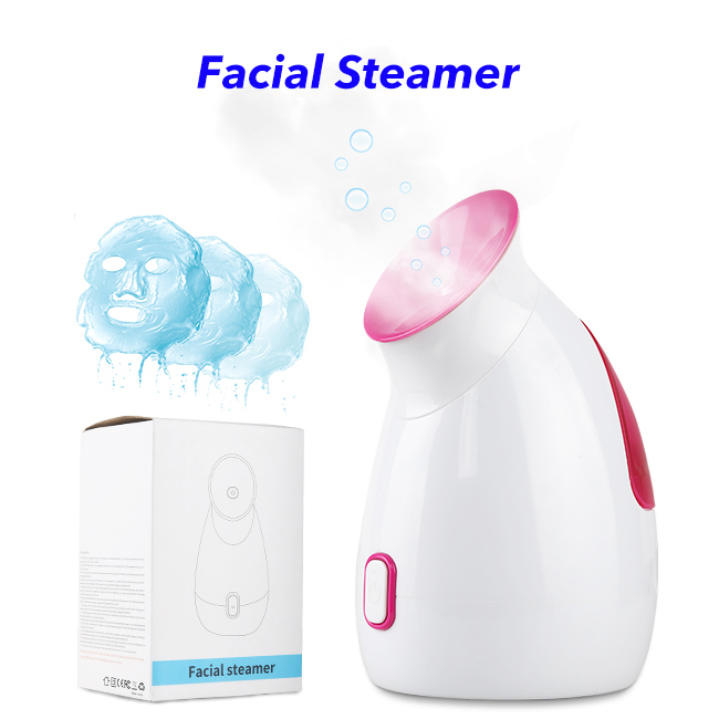 New Nano Ionic Face Steamer Milk Fruit Vegetable Essential Oil Can Be Use Steamer SPA Face Humidifier Sprayer(Red)