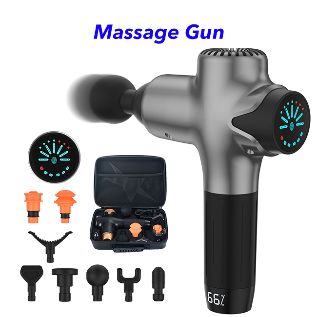 Portable Muscle Deep Tissue Massage Gun New Design Gun Massager Massage Gun 2022(Silver)