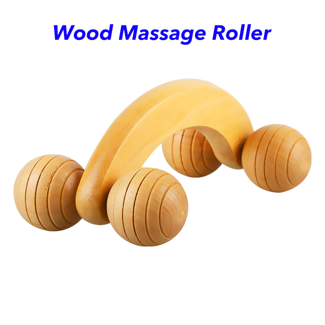 Handheld Wooden Therapy Total Body Massager for Back, Neck, Foot, Calf, Leg, Arm Deep Tissue Wooden Massage Roller