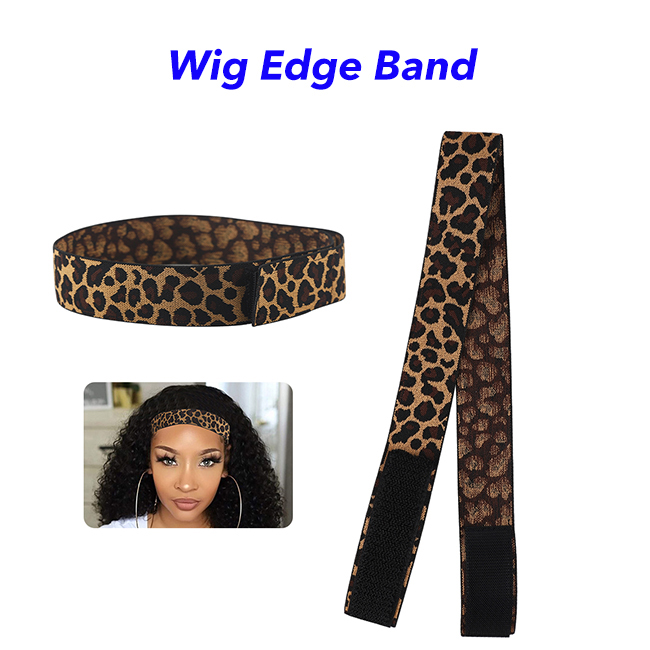Headband Holder for Lace Wigs Adjustable Wig Band Tightening Elastic Band Wig Accessories(leopard print)