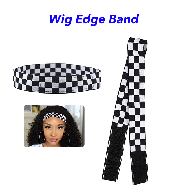 Headband Holder for Lace Wigs Adjustable Wig Band Tightening Elastic Band Wig Accessories(chessboard)