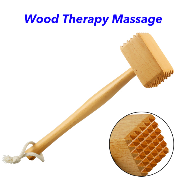 Wooden Massage Tool T-Shape Roller Back Body Wood Therapy Massage Tools 